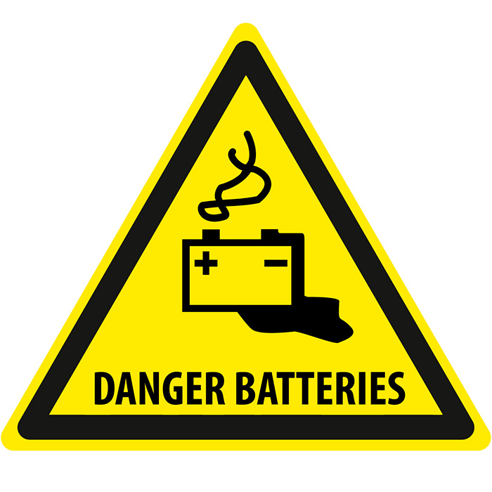 Pictogramme Danger Batterie - Avertissement de Sécurité
