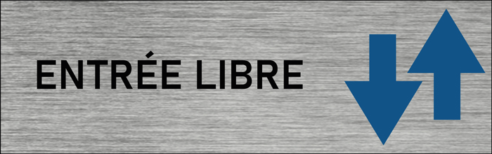 Plaque de porte Entrée libre