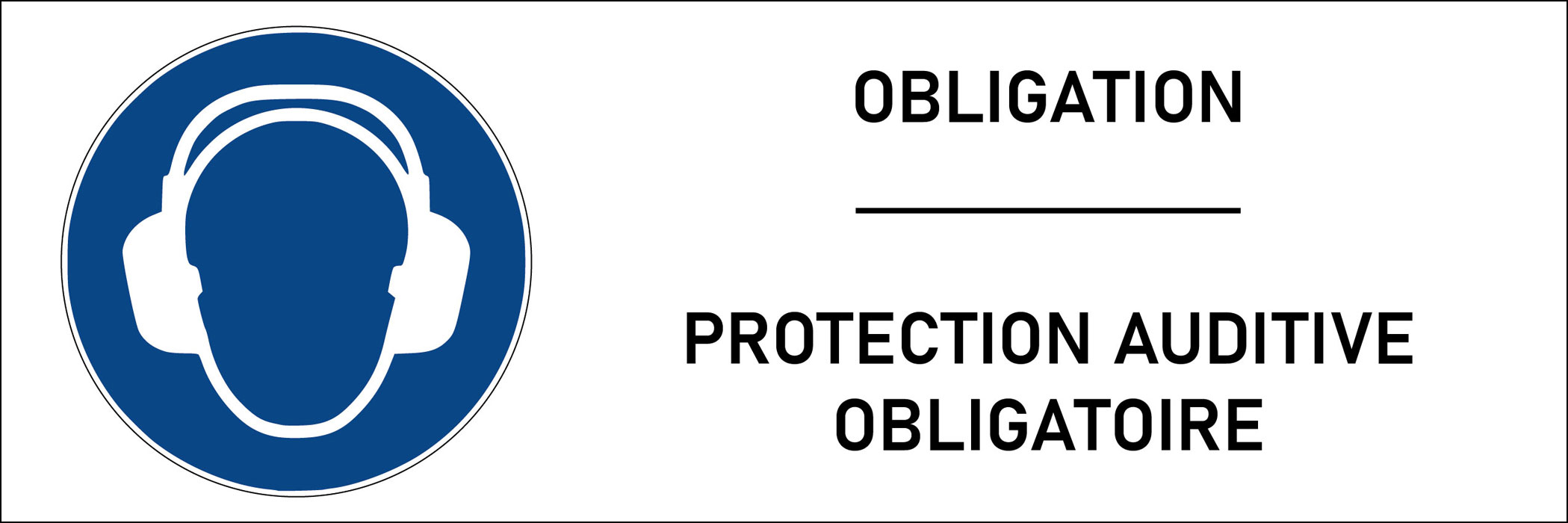 Signalétique auditive obligatoire - format rectangle