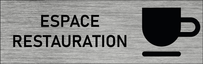 Plaque de porte Espace restauration