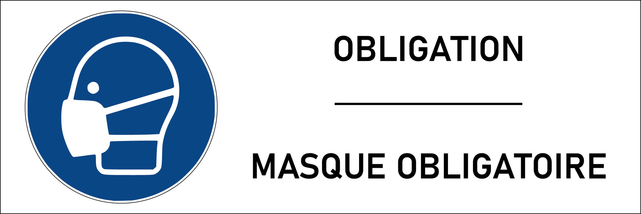 Signalétique masque obligatoire