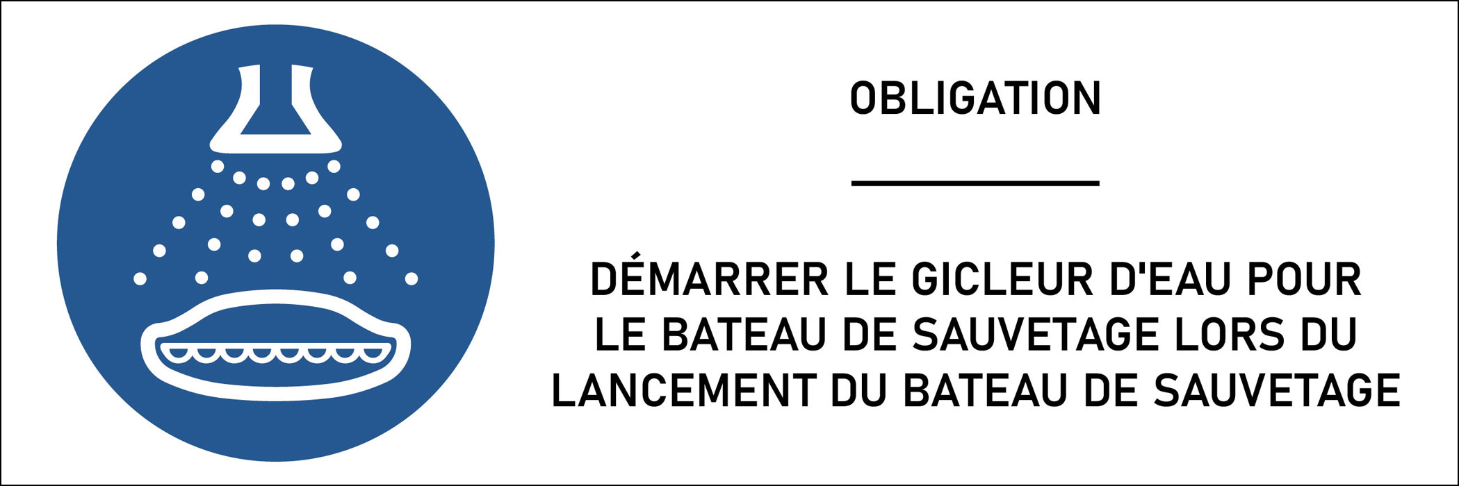 Panneau Démarrer le gicleur d'eau