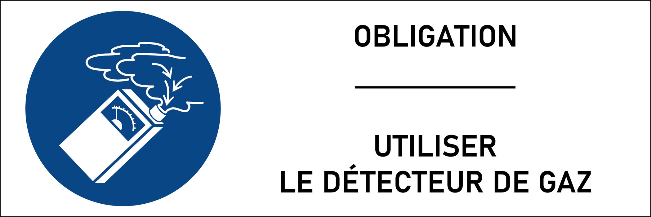 Panneau Utiliser le détecteur de gaz