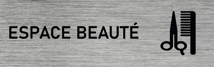 Plaque de porte Espace beauté