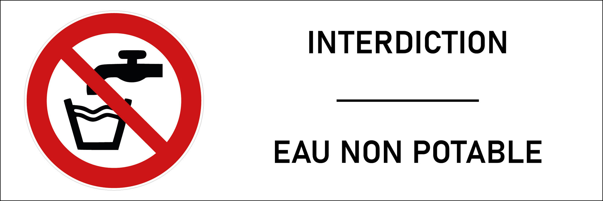 Signalétique interdiction eau-non potable