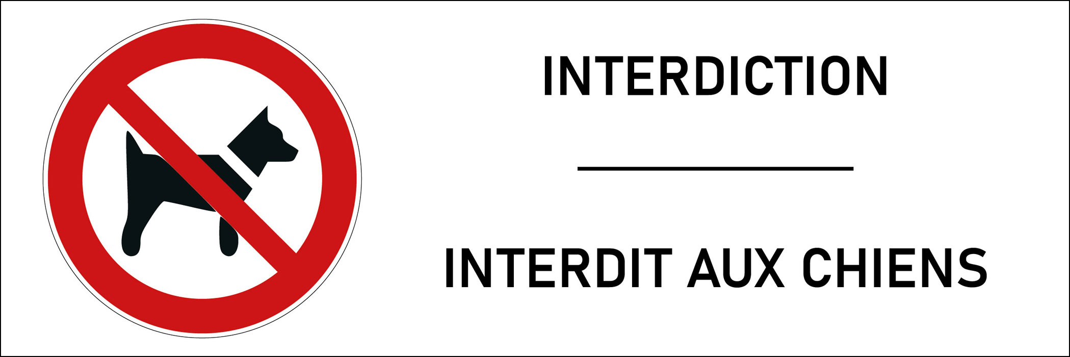 Signalétique interdit aux chiens
