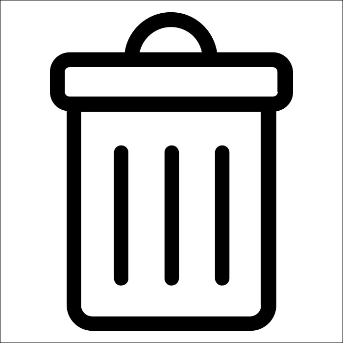 laque de porte carrée Local poubelles