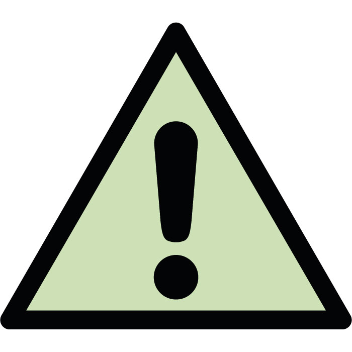 Panneau de  danger général photoluminescent