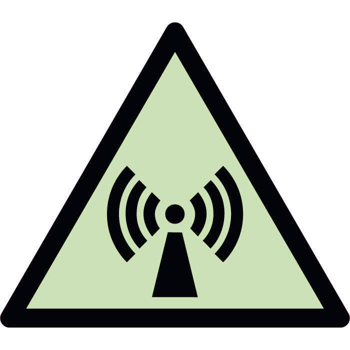 Panneau de danger radiations non ionisantes photoluminescent