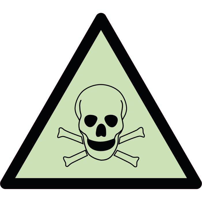  Panneau de danger matières toxiques photoluminescent