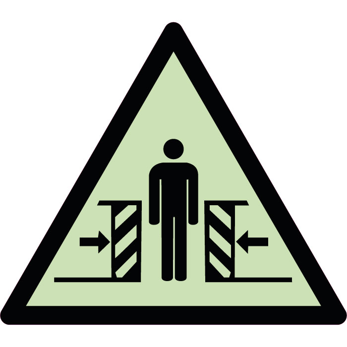Panneau de danger écrasement photoluminescent