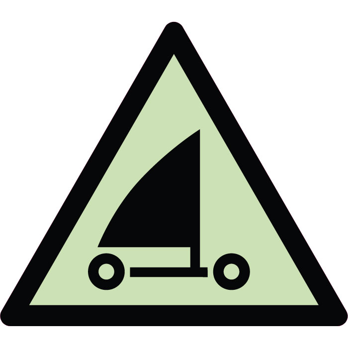 Panneau de danger pratique de la voile photoluminescent