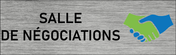 Plaque de porte Salle de négociations