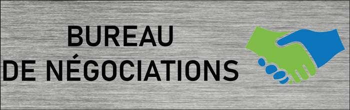 Plaque de porte Bureau de négociations