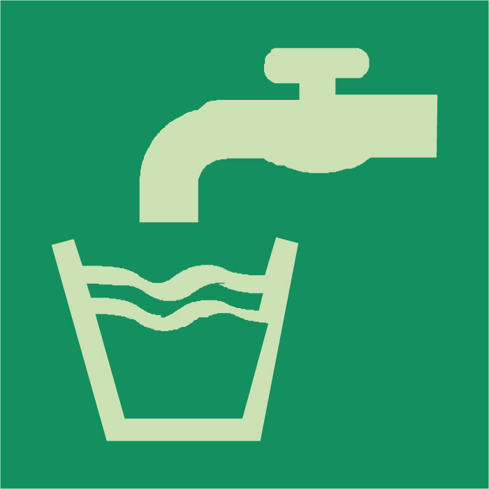 Autocollant eau potable photoluminescent