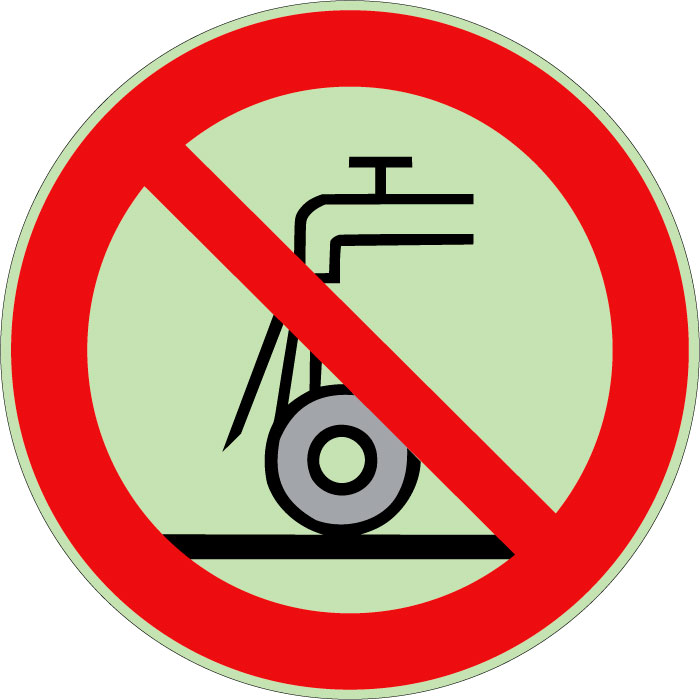 Panneau interdit d’ utiliser pour rectification humide photoluminescent