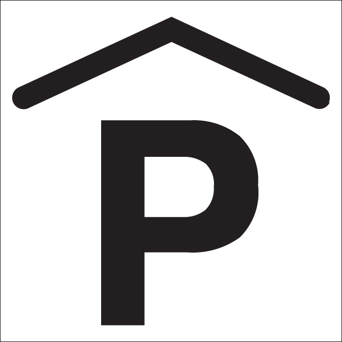 Plaque de porte carrée Parking