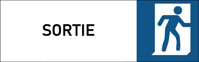 Plaque de porte classique Sortie