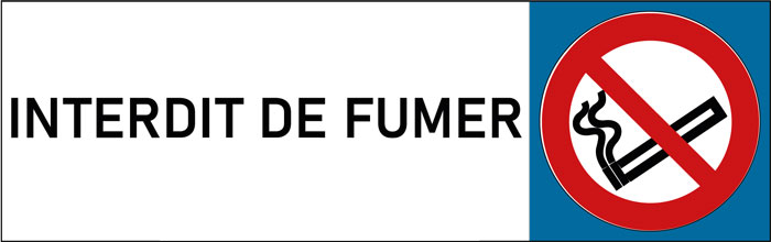 Plaque de porte classique Interdit de fumer