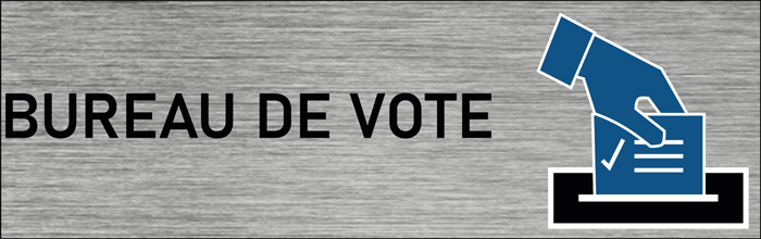 Plaque de porte Bureau de vote