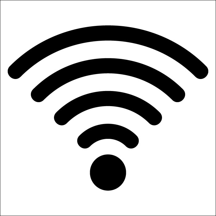 Plaque de porte carrée Zone Wifi