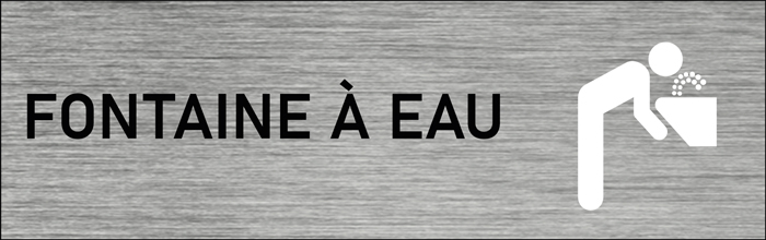 Plaque de porte Fontaine à eau