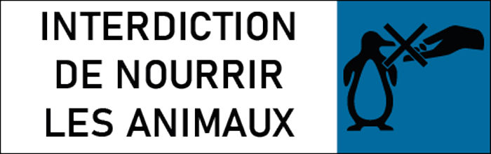 Plaque de porte classique Interdiction de nourrir les animaux