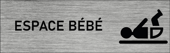 Plaque de porte Espace bébé