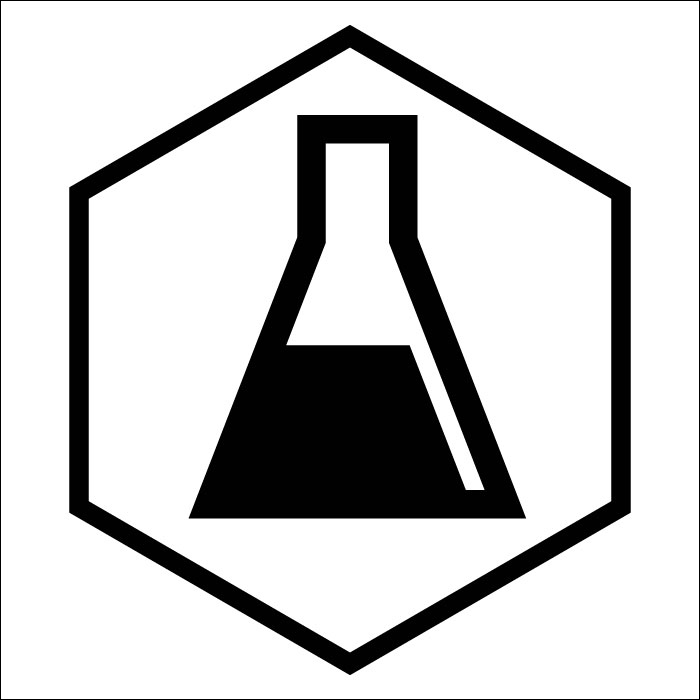  Plaque de porte carrée  Laboratoire de chimie