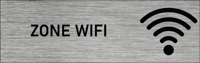 Plaque de porte Zone Wifi 2