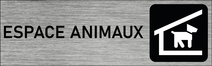 Plaque de porte Espace animaux