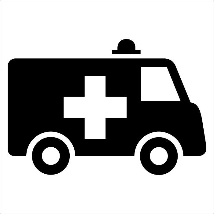 Plaque de porte carrée Accès ambulances
