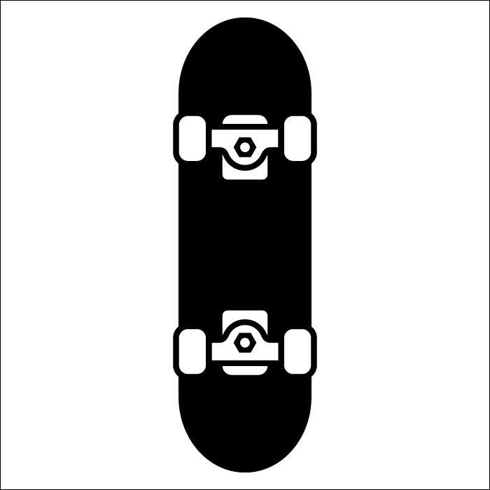 Plaque de porte carrée Skate park