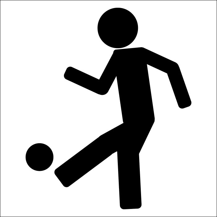Plaque de porte carrée Salle de foot indoor