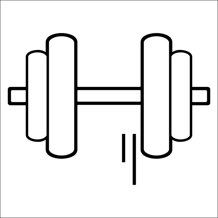 Plaque de porte carrée Musculation