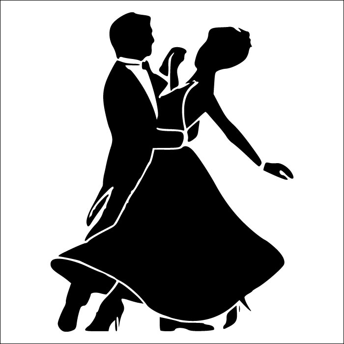 Plaque de porte carrée Salle de danse