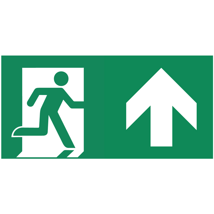 Pictogramme Sortie de secours vers le haut