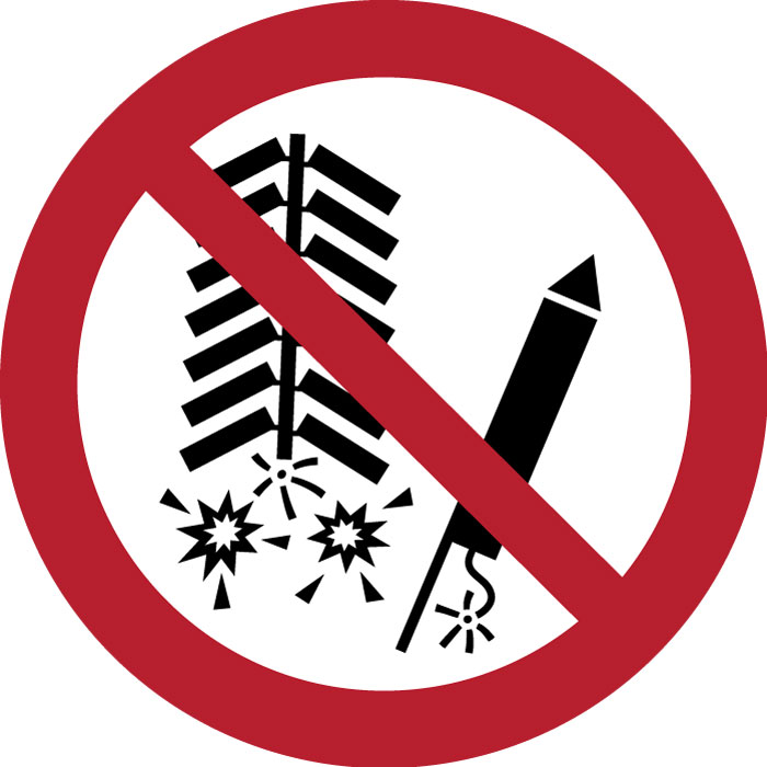 Pictogramme Ne pas déclencher de feux d’artifice