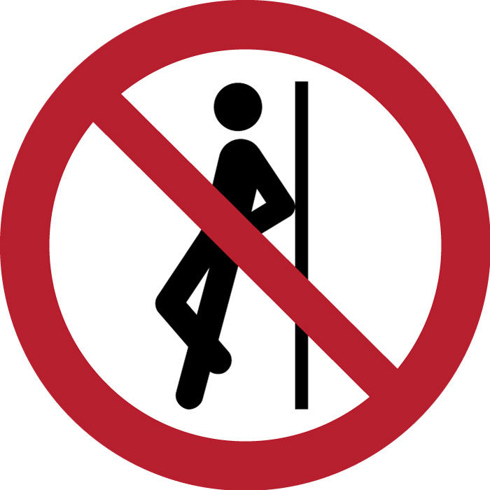 Pictogramme Ne pas s’appuyer