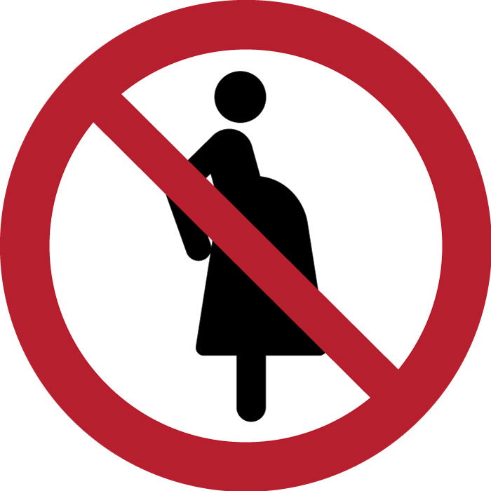 Pictogramme Femmes enceintes non autorisées