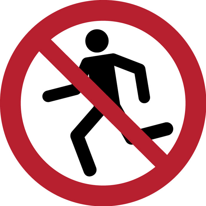 Pictogramme Ne pas courir