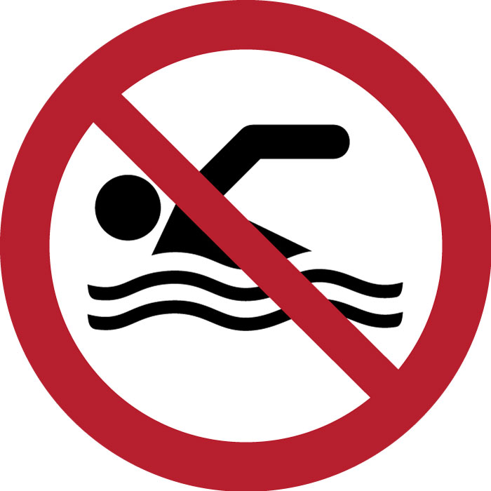 Pictogramme Baignade interdite