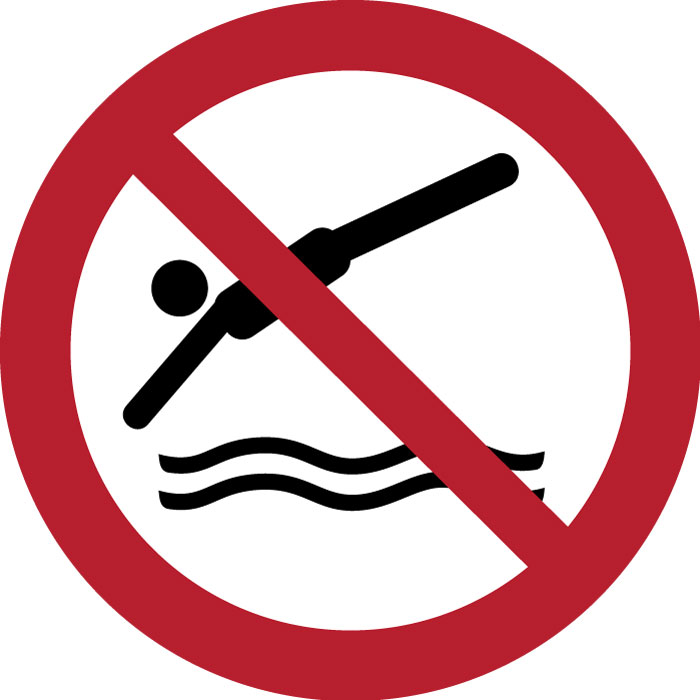 Pictogramme Ne pas plonger