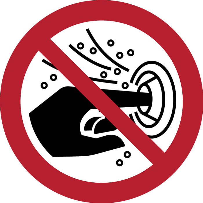 Pictogramme Ne pas mettre les doigts dans une buse d’hydromassage