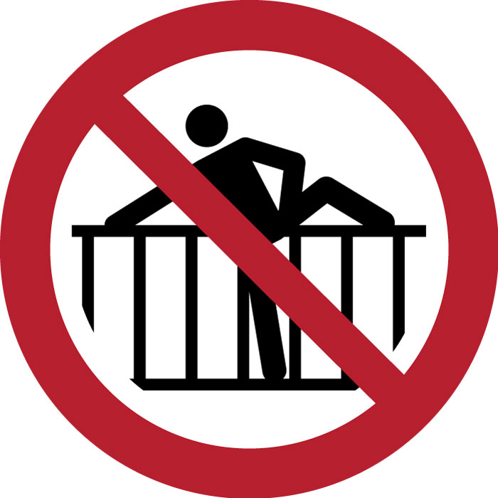 Pictogramme Ne pas franchir la barrière
