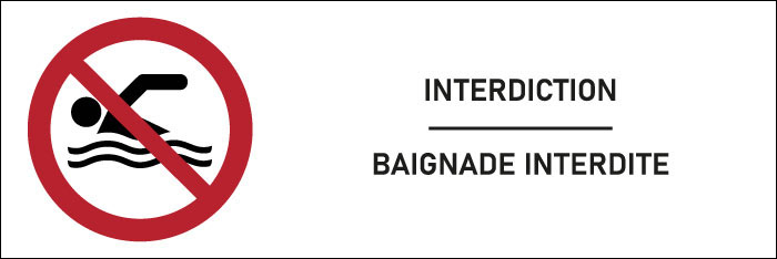 Signalétique  Baignade interdite