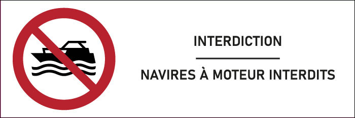 Signalétique Navires à moteur interdits