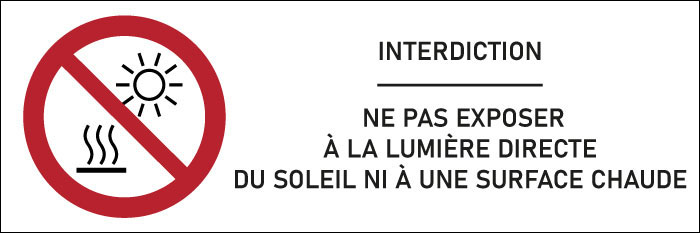 Signalétique Maintenance par l’utilisateur interdite 