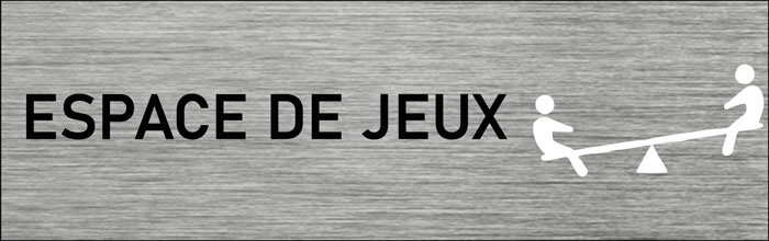 Plaque de porte Espace de jeux