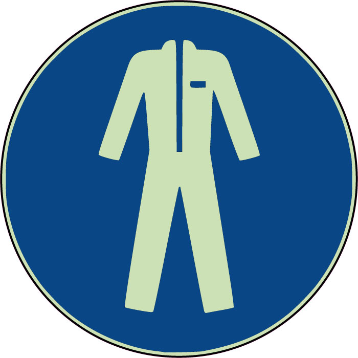  Panneau Protection obligatoire du corps-vêtements de protection photoluminescent